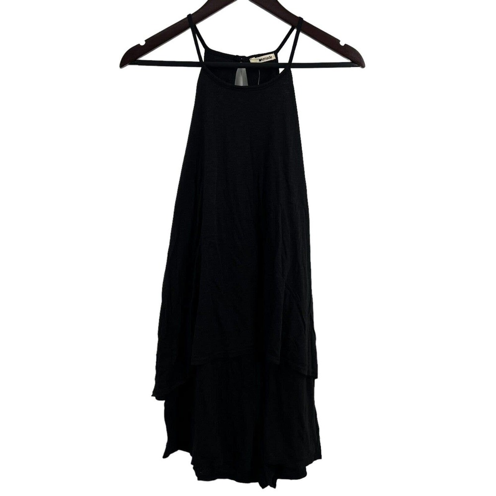 LAMade‎ Black Sleeveless Knit Romper New Large